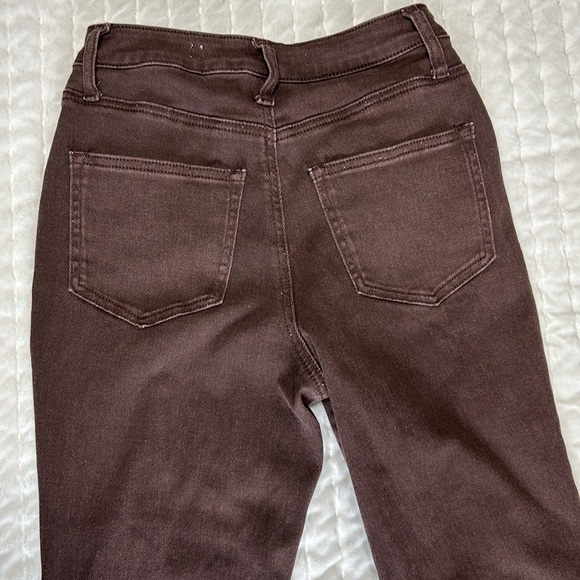 Tinseltown Brown High Rise Pieced Flare Jeans - Size 1 - Picture 7 of 9